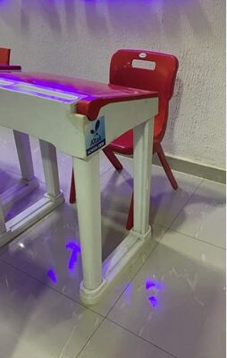 Children's school desk and chair set