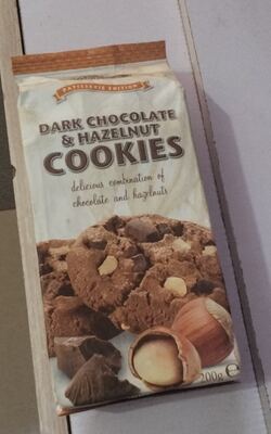 DARK CHOCOLATE & HAZELNUT COOKIES 200G