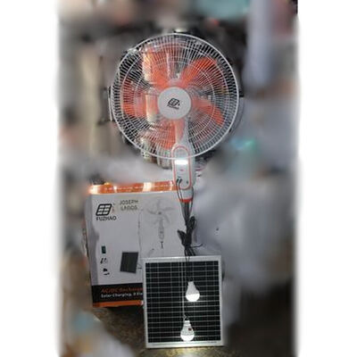 Fuzhao rechargeable AC/DC standing fan with solar panel