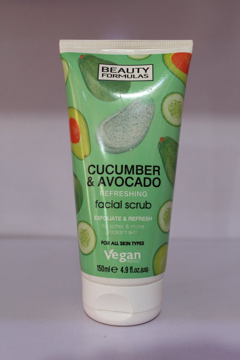 Beauty formulas cucumber & avacado facial scrub