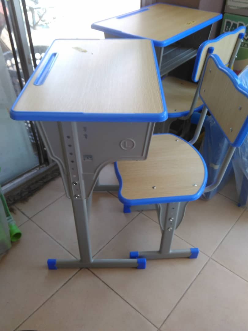 School desk and chair set