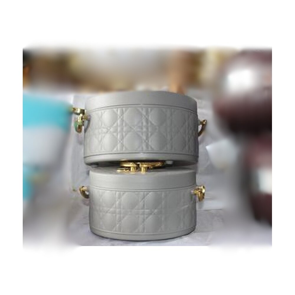 Grey quilted-pattern insulated food warmer set